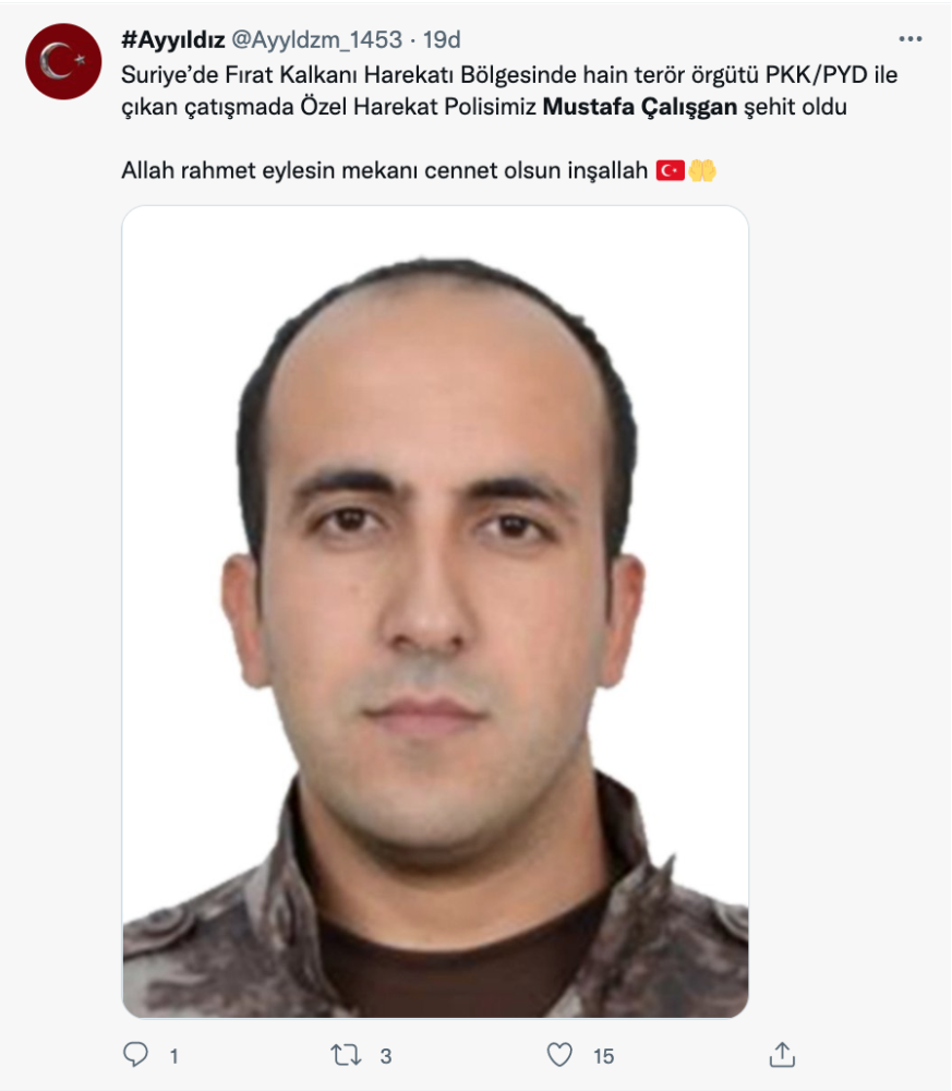 sehit polis mustafa calisgan kimdir nerelidir neden sehit olmustur nerede sehit olmustur